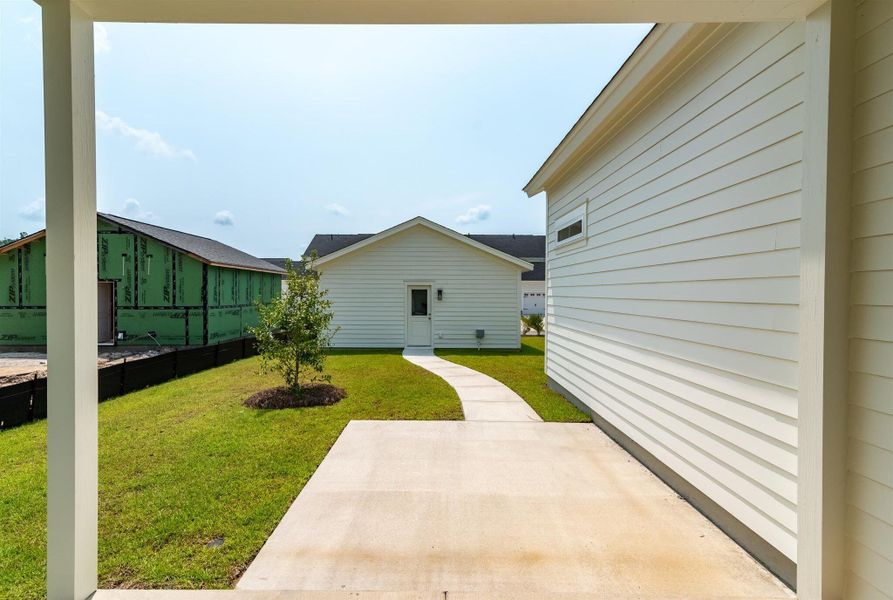 Exterior details and patio area of a home in Nexton, Summerville (Image 4).