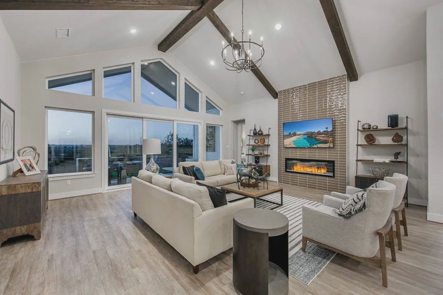 Representative furnished interior of a home built from the Gregory by Chesmar Homes in Potranco Oaks 100's, Castroville (Image 10).