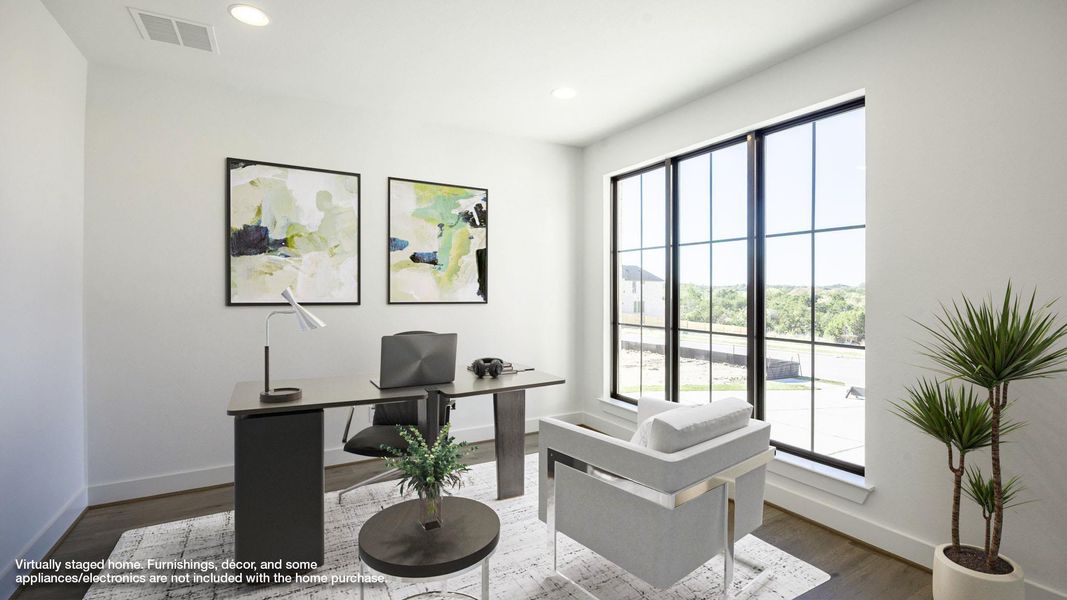 Furnished interior view inside a new home in Palmera Ridge 70', Leander (Image 7).