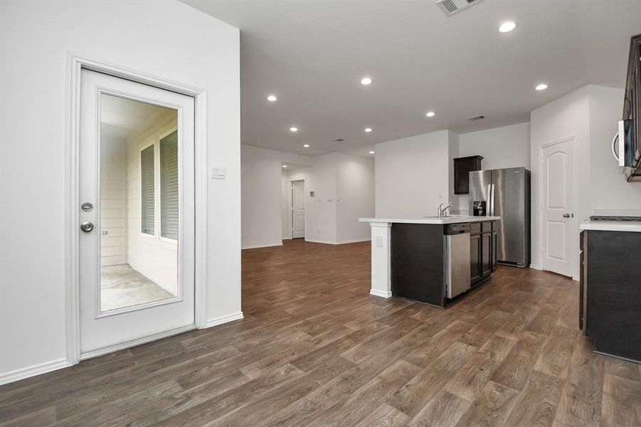 Dining area by the kitchen.