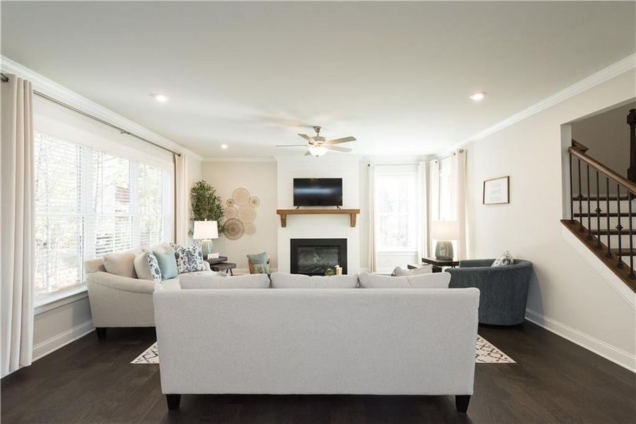 Furnished interior view inside a new home in The Estates at Hurricane Pointe, Douglasville (Image 30).