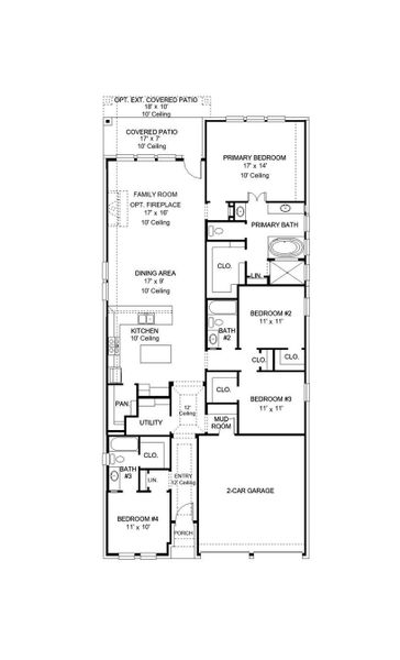 2D floor plan layout of this home in Marvida 45' - Gated, Cypress, TX (Image 2). 2D floor plan layout of this home in Marvida 45' - Gated, Cypress, TX (Image 2).