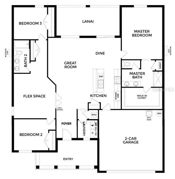 2D floor plan layout of this home in Venice, Venice, FL (Image 3). 2D floor plan layout of this home in Venice, Venice, FL (Image 3).