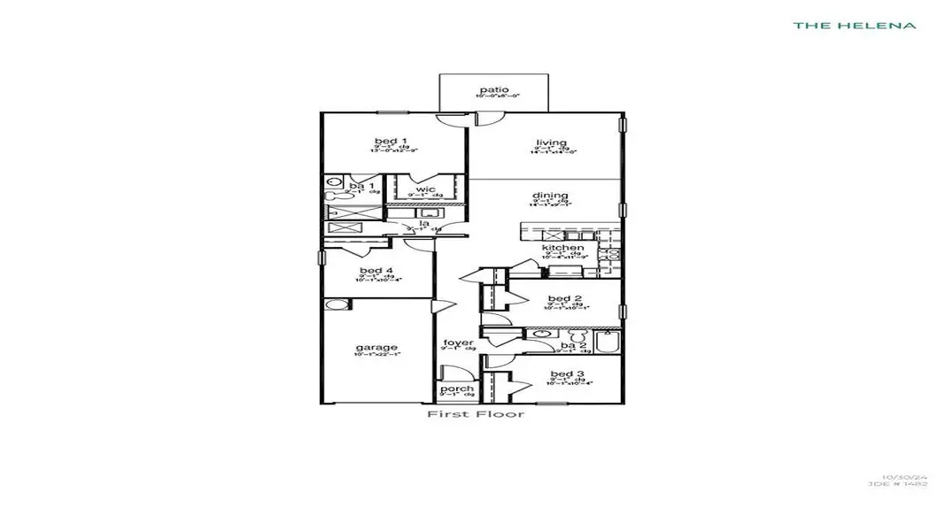2D floor plan layout of this home in Evergreen, Holly Hill, SC (Image 2). 2D floor plan layout of this home in Evergreen, Holly Hill, SC (Image 2).