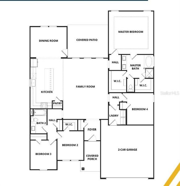 2D floor plan layout of this home in Marion Oaks, Ocala, FL (Image 2).