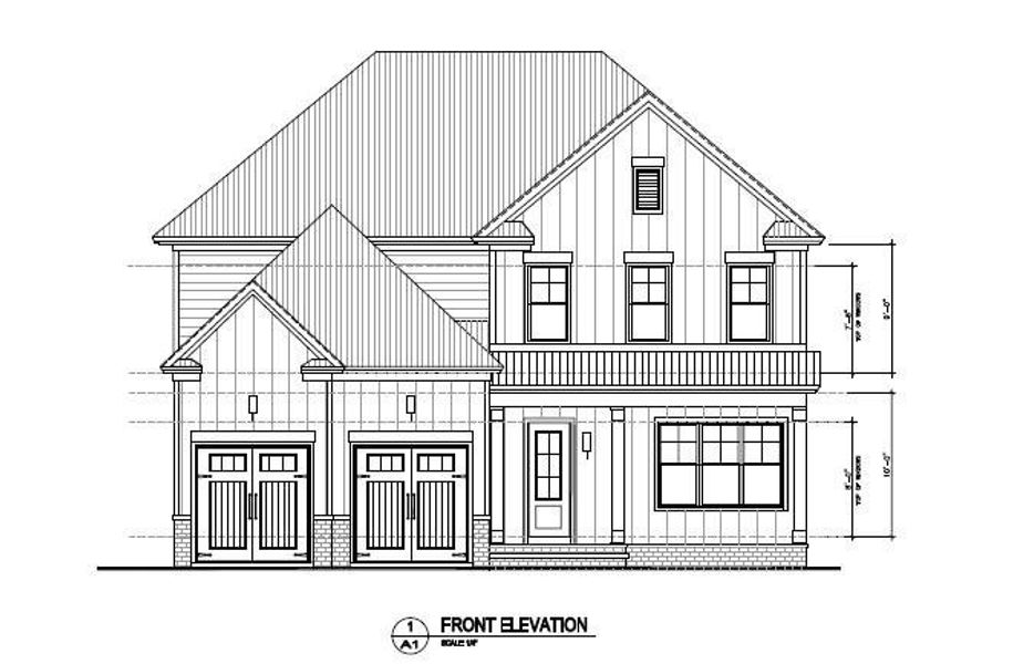 Exterior rendering of this home design in , Duluth, GA (Image 1).