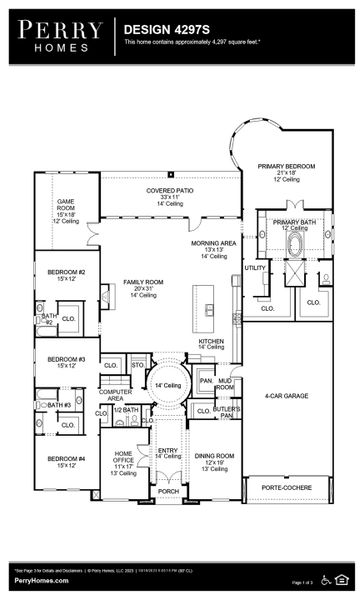 Floor Plan for 4297S