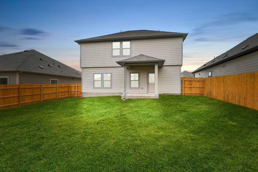 Rear of Home and Private Backyard - Representative Photo