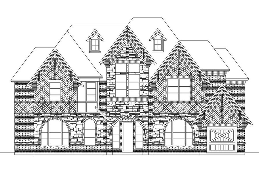 Representative exterior photo of a completed home built from the Grand Oak by Grand Homes in Grand Oaks, Celina, TX (Image 5).