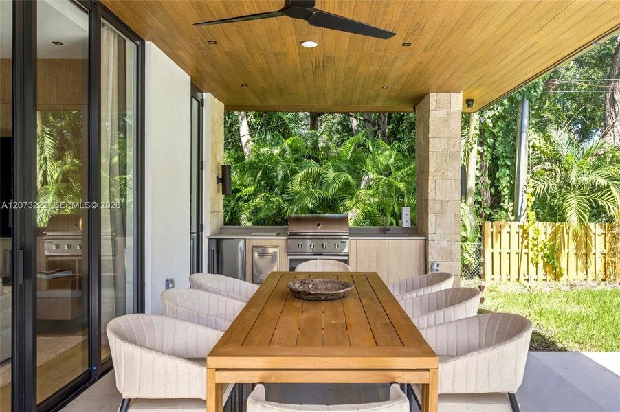 Exterior details and patio area of a home in , Miami (Image 31). Exterior details and patio area of a home in , Miami (Image 31).