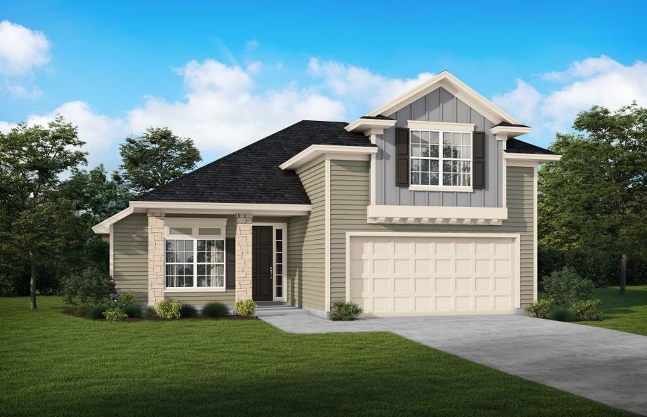 Representative exterior photo of a completed home built from the Hillcrest Bonus by SEDA New Homes in Weston Woods, Jacksonville, FL (Image 4).