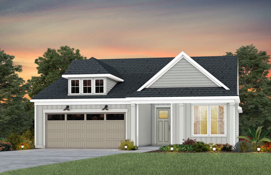 Front exterior of a new home in Carolina Riverside, Belmont, NC, highlighting curb appeal (Image 20).