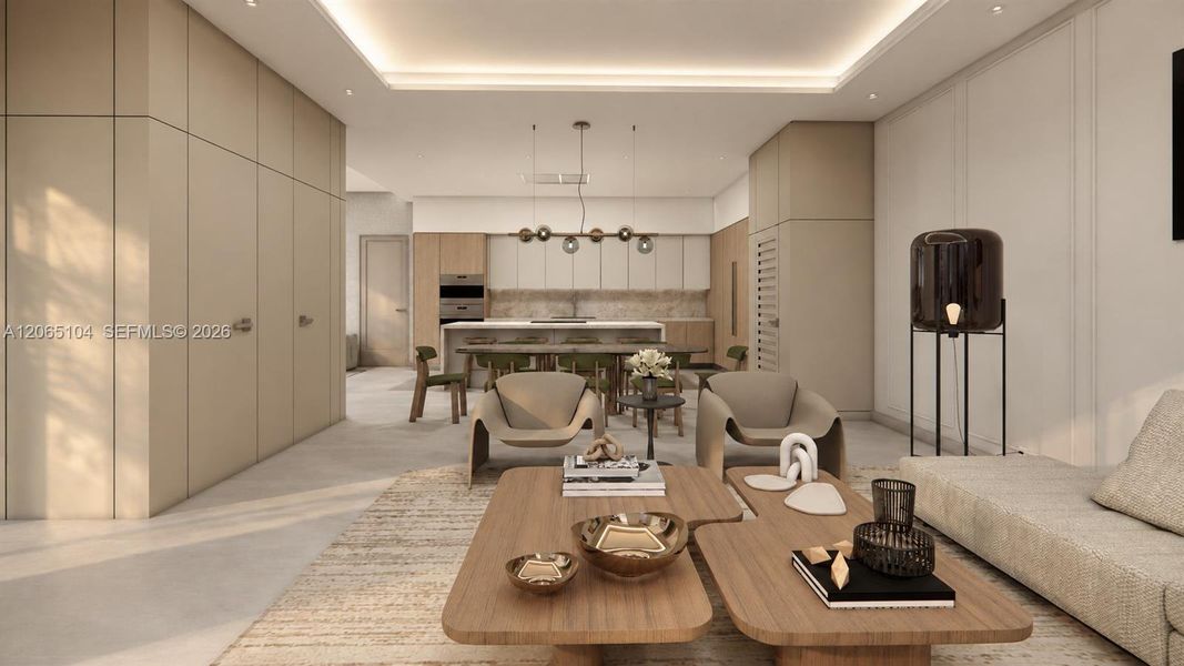 Furnished interior view inside a new home in , Coral Gables (Image 18).