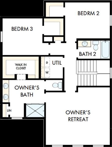 2D floor plan layout of this home in Heritage Green – The Classic Collection, Columbia, TN (Image 3). 2D floor plan layout of this home in Heritage Green – The Classic Collection, Columbia, TN (Image 3).
