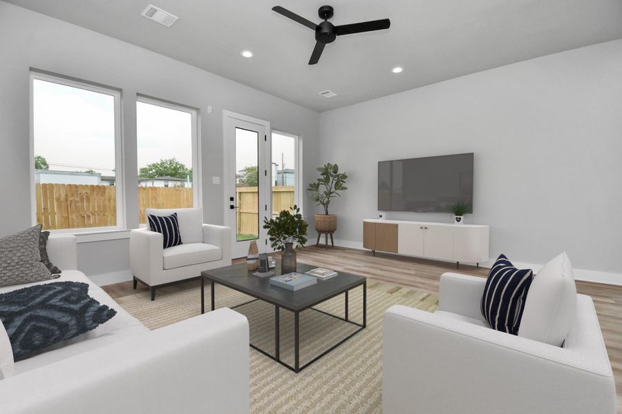 Furnished interior view inside a new home in , Houston (Image 15). Furnished interior view inside a new home in , Houston (Image 15).