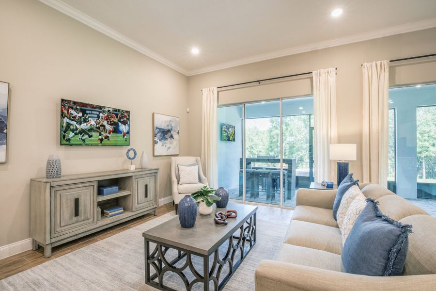 Representative furnished interior of a home built from the Huntington by Maronda Homes in Coastal Communities, Edgewater (Image 15).
