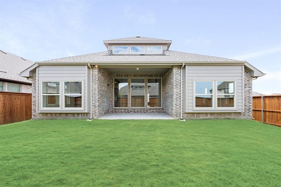 Exterior details and patio area of a home in Creekview Meadows, Pilot Point (Image 22). Exterior details and patio area of a home in Creekview Meadows, Pilot Point (Image 22).