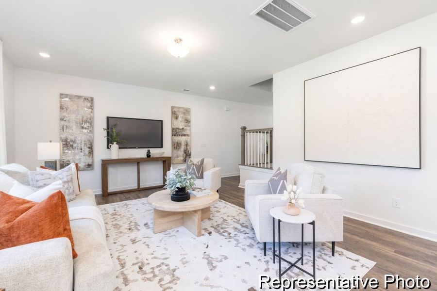 Furnished interior view inside a new home in Copper Ridge at Flowers Plantation, Clayton (Image 9).