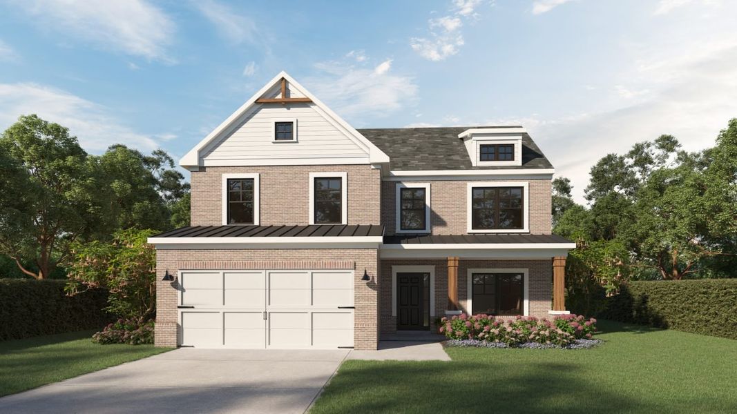 Front exterior of a home in the The Overlook at Factory Shoals community, located in Mableton, GA (Image 14). Front exterior of a home in the The Overlook at Factory Shoals community, located in Mableton, GA (Image 14).