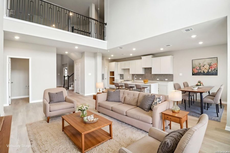 Furnished interior view inside a new home in Estancia Ranch - Classic Series, San Antonio (Image 8).