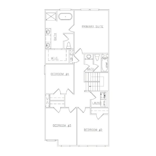 2D floor plan layout of this home in Parkway James, Snellville, GA (Image 5).