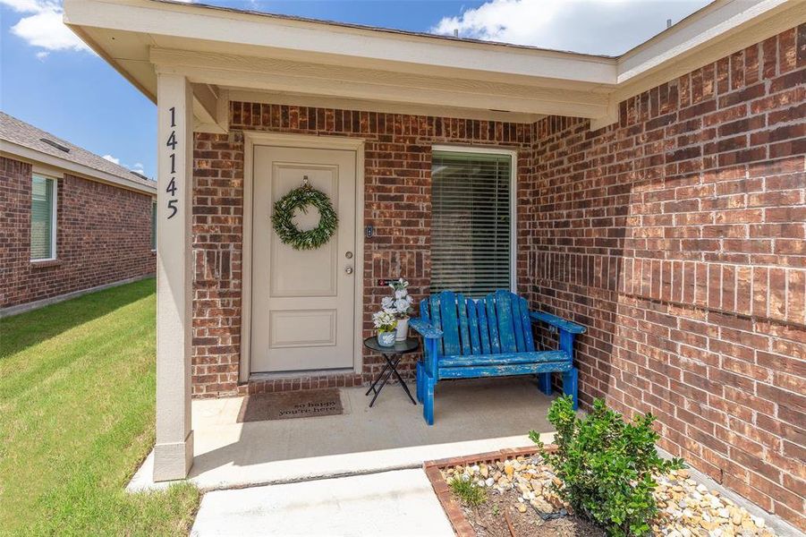 Exterior details and patio area of a home in Mobberly Farms, Pilot Point (Image 24).
