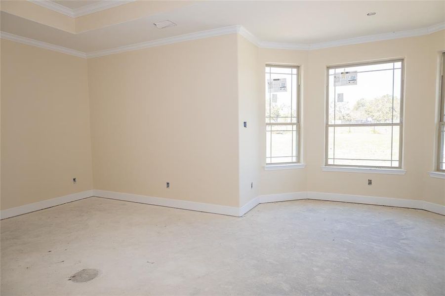 Spare room with crown molding