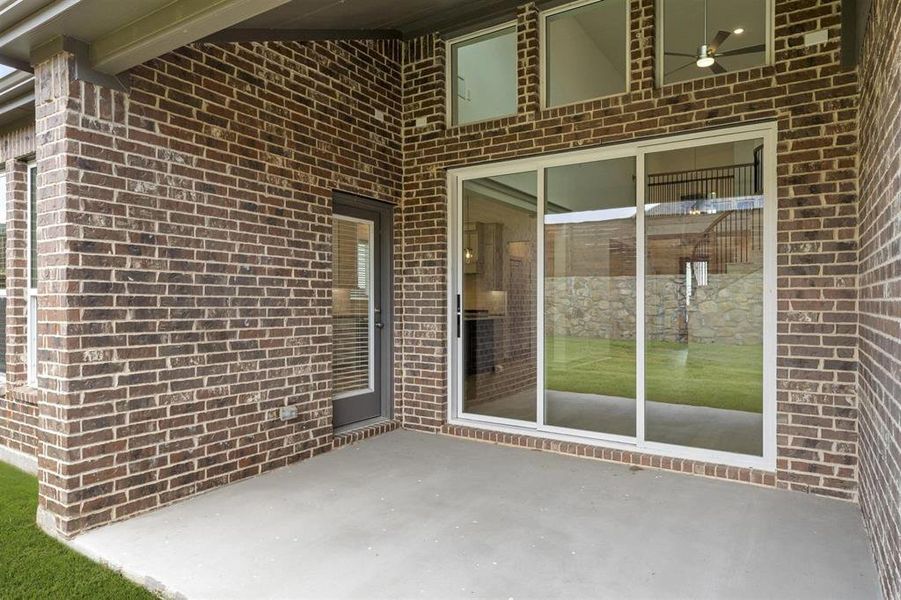 Exterior details and patio area of a home in Solterra, Mesquite (Image 3).