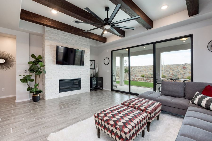 Furnished interior view inside a new home in Paseo Del Este, El Paso (Image 8). Furnished interior view inside a new home in Paseo Del Este, El Paso (Image 8).