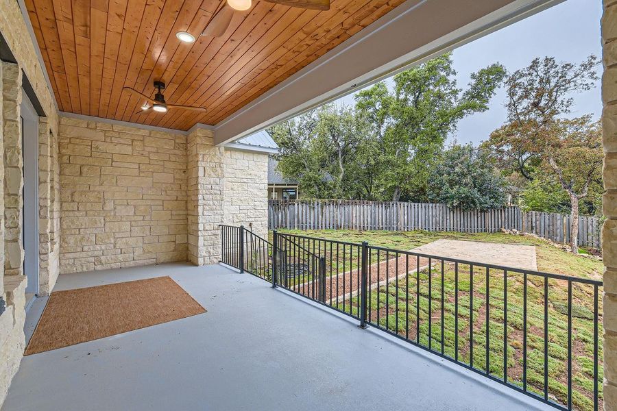 Large covered patio