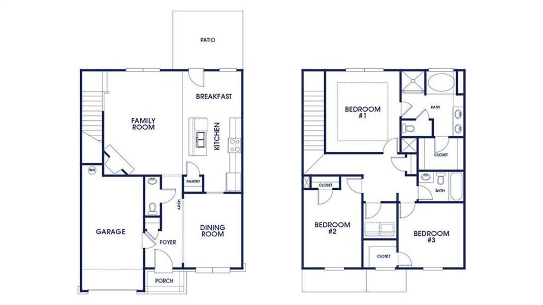 2D floor plan layout of this home in Willowbrook, Winder, GA (Image 2). 2D floor plan layout of this home in Willowbrook, Winder, GA (Image 2).