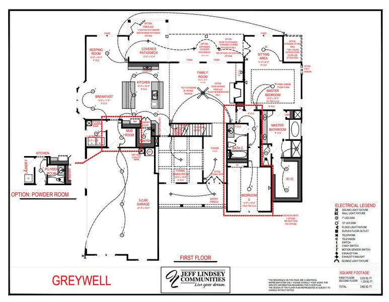 2D floor plan layout for the Greywell A by Jeff Lindsey Communities in Lamar Farms, Newnan, GA (Image 3). 2D floor plan layout for the Greywell A by Jeff Lindsey Communities in Lamar Farms, Newnan, GA (Image 3).