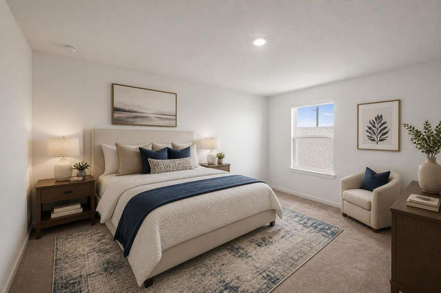 Bedroom. Virtually staged. Bedroom. Virtually staged.