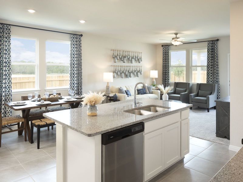 Furnished interior view inside a new home in Butler Farms - Americana Collection, Liberty Hill (Image 6).