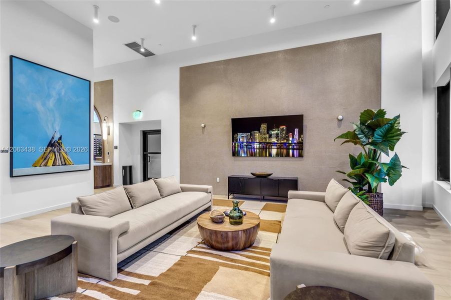 Furnished interior view inside a new home in , Miami (Image 8).