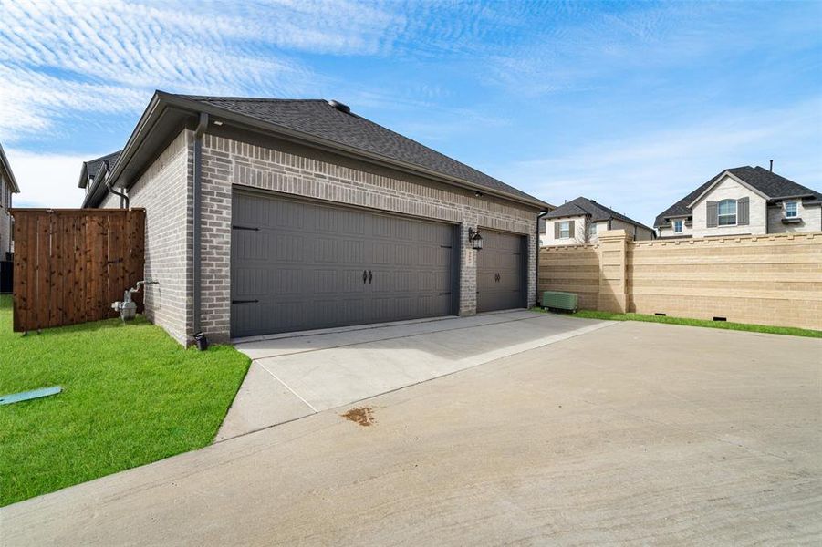 Rear Entry 3 car Garage