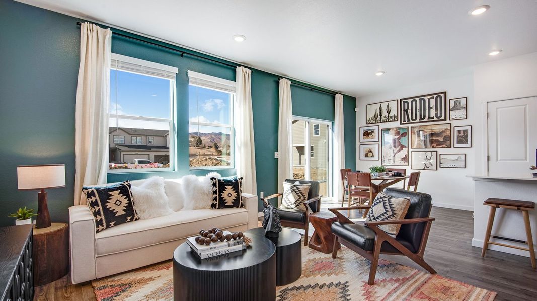 Representative furnished interior of a home built from the Boxelder by D.R. Horton in Ellston Park, Colorado Springs (Image 6).