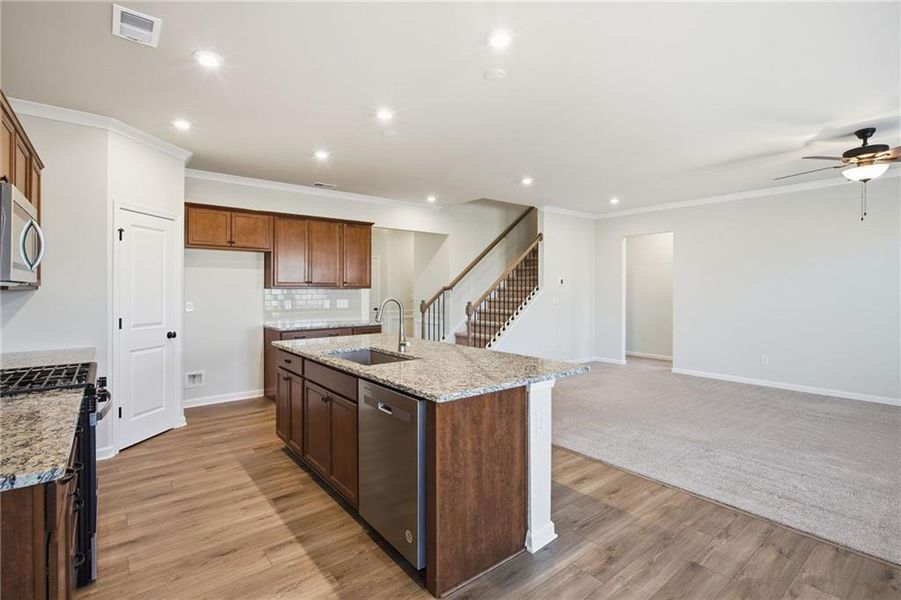 Furnished interior view inside a new home in , Dawsonville (Image 7). Furnished interior view inside a new home in , Dawsonville (Image 7).