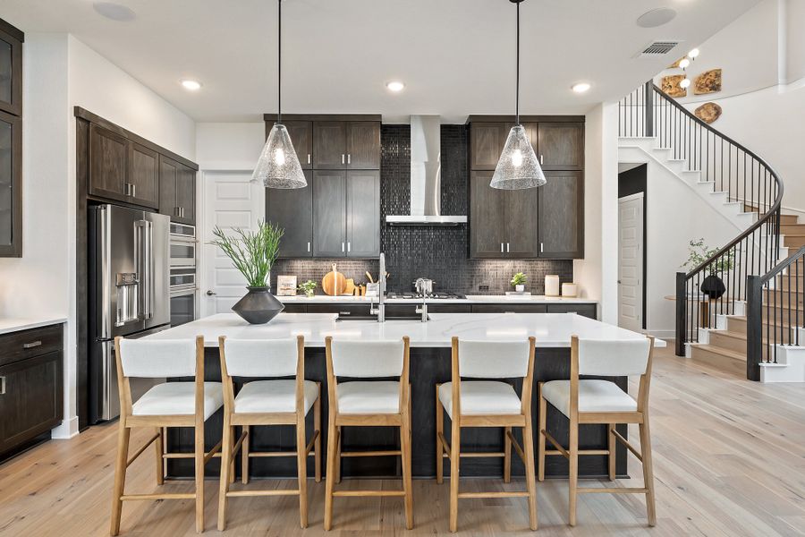 Representative furnished interior of a home built from the Linden by Tri Pointe Homes in Wolf Ranch, Georgetown (Image 29).