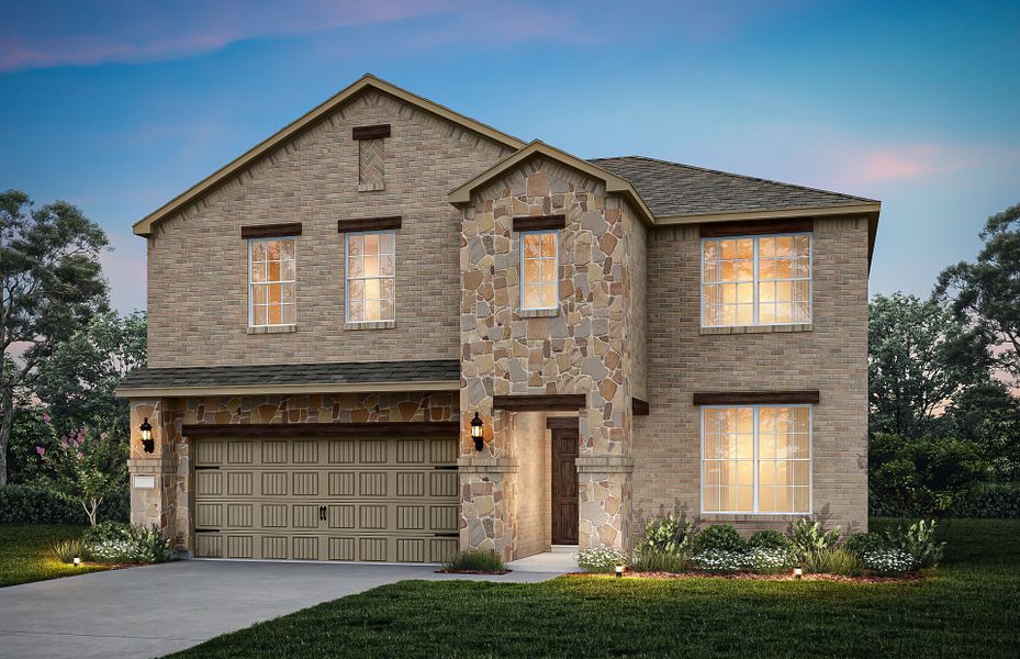 The Sweetwater, a two-story home with 2-car garage, shown with Home Exterior 34