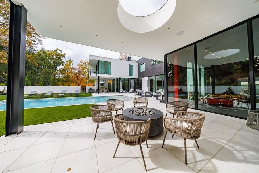 Exterior details and patio area of a home in , Atlanta (Image 50). Exterior details and patio area of a home in , Atlanta (Image 50).