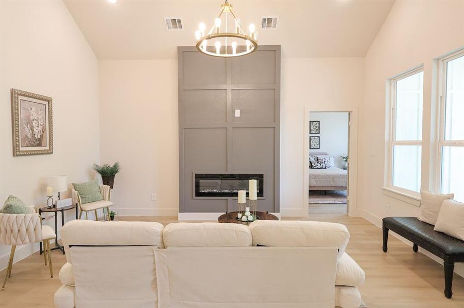 Furnished interior view inside a new home in , Fort Worth (Image 8). Furnished interior view inside a new home in , Fort Worth (Image 8).