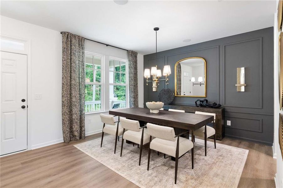 Furnished interior view inside a new home in Creekside, Dawsonville (Image 33). Furnished interior view inside a new home in Creekside, Dawsonville (Image 33).