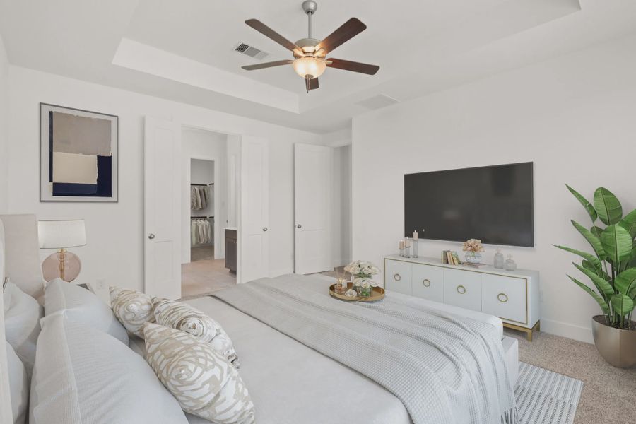 Representative furnished interior of a home built from the Gianna by Chesmar Homes in The Highlands, Porter (Image 9).