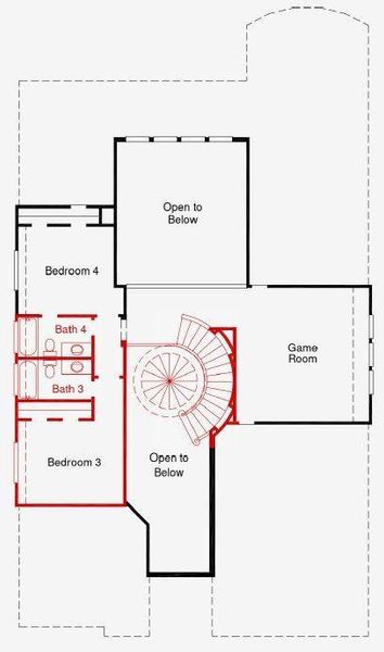 2D floor plan layout of this home in Valencia, Manvel, TX (Image 3).