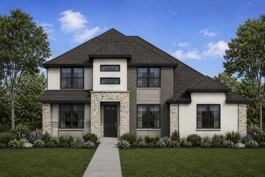 Representative exterior photo of a completed home built from the The Sterling by Lillian Custom Homes in Dominion Park, Waxahachie, TX (Image 6).