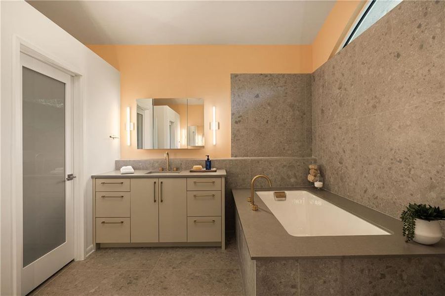 Furnished interior view inside a new home in , Atlanta (Image 68).
