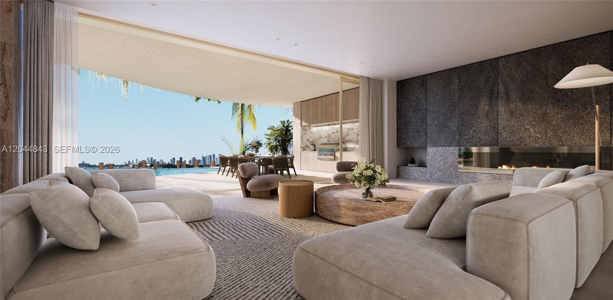 Furnished interior view inside a new home in , Miami (Image 5). Furnished interior view inside a new home in , Miami (Image 5).