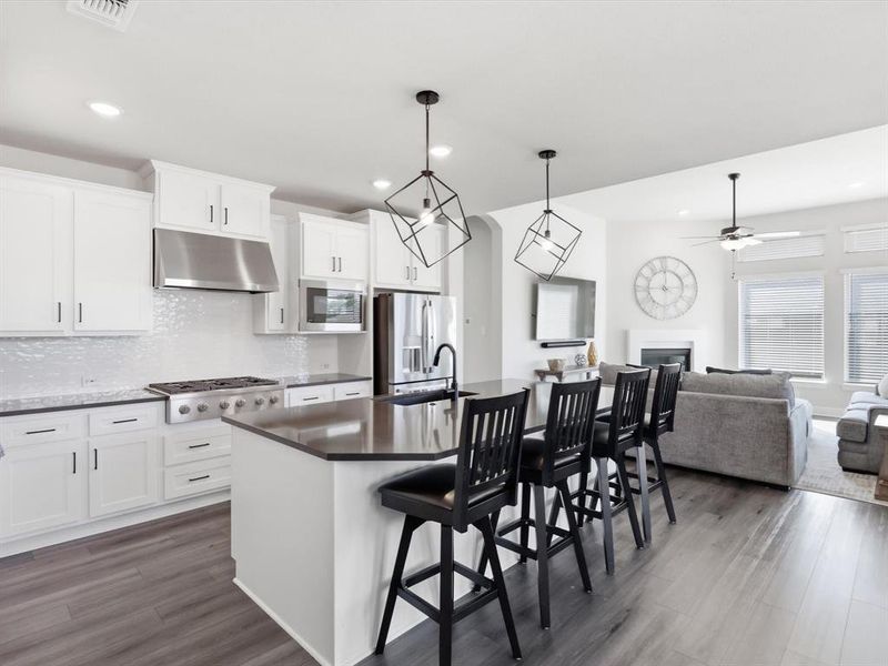 Furnished interior view inside a new home in South Pointe Village Series, Mansfield (Image 6). Furnished interior view inside a new home in South Pointe Village Series, Mansfield (Image 6).