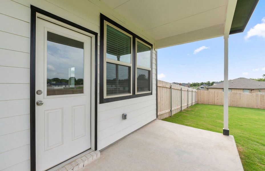 Exterior details and patio area of a home in County View, Temple (Image 20).